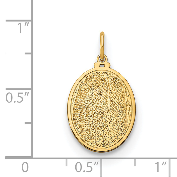 Sterling Silver/Gold-plated Small Fingerprint Charm - Picture 2 of 2